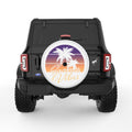 SUMMER VIBES PALM TREES WHITE TIRE COVER