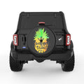 SUMMER VIBES PINAPPLE BLACK TIRE COVER