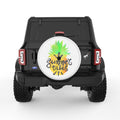 SUMMER VIBES PINAPPLE WHITE TIRE COVER