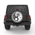 SUN MOON STARS YING YANG BLACK CARBON FIBER TIRE COVER