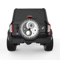 SUN MOON STARS YING YANG BLACK CARBON FIBER TIRE COVER