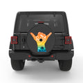 SURF WAVE BLACK CARBON FIBER TIRE COVER
