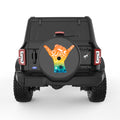 SURF WAVE BLACK CARBON FIBER TIRE COVER