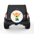 SURF WAVE WHITE TIRE COVER