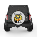 TACOS ARE BAE SILVER CARBON FIBER TIRE COVER