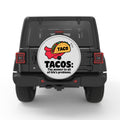 TACOS THE ANSWER TO LIFE PROBLEMS SILVER CARBON FIBER TIRE COVER