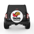 TACOS THE ANSWER TO LIFE PROBLEMS WHITE TIRE COVER