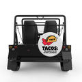 TACOS THE ANSWER TO LIFE PROBLEMS WHITE TIRE COVER FOR MOKE