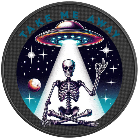 TAKE ME AWAY SKELETON BLACK CARBON FIBER TIRE COVER