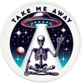 TAKE ME AWAY SKELETON PEARL  WHITE CARBON FIBER TIRE COVER