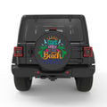 TAKE ME TO THE BEACH PEARL  WHITE CARBON FIBER TIRE COVER