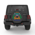 TAKE ME TO THE BEACH BLACK CARBON FIBER TIRE COVER