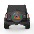 TAKE ME TO THE BEACH BLACK CARBON FIBER TIRE COVER