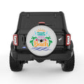 TAKE ME TO THE BEACH SILVER CARBON FIBER TIRE COVER