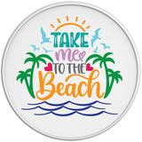 TAKE ME TO THE BEACH WHITE TIRE COVER