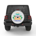 TAKE ME TO THE BEACH SILVER CARBON FIBER TIRE COVER