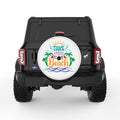TAKE ME TO THE BEACH WHITE TIRE COVER