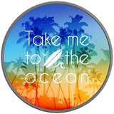 TAKE ME TO THE OCEAN SILVER CARBON FIBER TIRE COVER