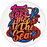 TAKE ME TO THE SEA PEARL  WHITE CARBON FIBER TIRE COVER