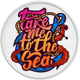 TAKE ME TO THE SEA WHITE TIRE COVER