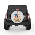 TEAM JESUS SILVER CARBON FIBER TIRE COVER