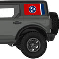 TENNESSEE STATE FLAG QUARTER WINDOW DECAL FITS 2021+ FORD BRONCO 4 DOOR HARD TOP