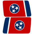 TENNESSEE STATE FLAG QUARTER WINDOW DRIVER & PASSENGER DECALS
