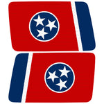 TENNESSEE STATE FLAG QUARTER WINDOW DRIVER & PASSENGER DECALS