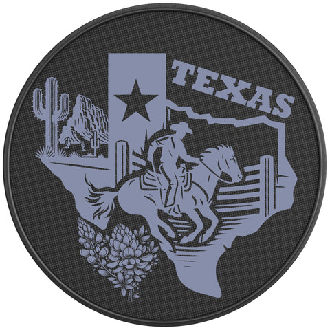TEXAS COMPILATION BLACK CARBON FIBER TIRE COVER