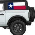 TEXAS STATE FLAG QUARTER WINDOW DECAL FITS 2021+ FORD BRONCO 2 DOOR HARD TOP