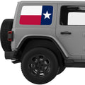 TEXAS STATE FLAG QUARTER WINDOW DECAL FITS 2011-2018 JEEP WRANGLER 4 DOOR HARD TOP JKU