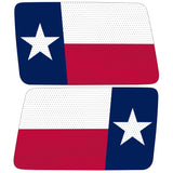 TEXAS STATE FLAG QUARTER WINDOW DRIVER & PASSENGER DECALS