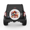 TEXAS PEARL  WHITE CARBON FIBER TIRE COVER