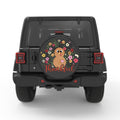 THANKFUL TURKEY PEARL  WHITE CARBON FIBER TIRE COVER