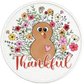 THANKFUL TURKEY PEARL  WHITE CARBON FIBER TIRE COVER