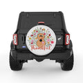 THANKFUL TURKEY PEARL  WHITE CARBON FIBER TIRE COVER