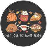 THANKSGIVING FOOD BLACK CARBON FIBER TIRE COVER