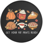 THANKSGIVING FOOD BLACK TIRE COVER