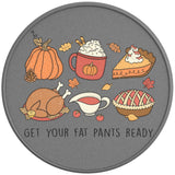 THANKSGIVING FOOD SILVER CARBON FIBER TIRE COVER