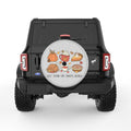THANKSGIVING FOOD SILVER CARBON FIBER TIRE COVER