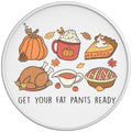 THANKSGIVING FOOD WHITE TIRE COVER