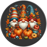 THANKSGIVING GNOMES BLACK CARBON FIBER TIRE COVER