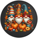 THANKSGIVING GNOMES BLACK TIRE COVER