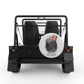 THEIR LIVES YOUR FREEDOM WHITE CARBON FIBER TIRE COVER FOR MOKE