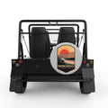 THEODORE ROOSEVELT SILVER CARBON FIBER TIRE COVER FOR MOKE