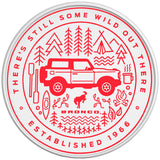 THERE IS STILL SOME WILD OUT THERE RACE RED WHITE TIRE COVER