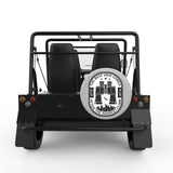 THE BEST VIEW COMES AFTER THE HARDEST CLIMB SILVER CARBON FIBER TIRE COVER FOR MOKE