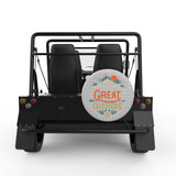 THE GREAT OUTDOORS SILVER CARBON FIBER TIRE COVER FOR MOKE