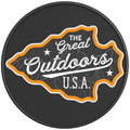 THE GREAT OUTDOORS USA PEARL  WHITE CARBON FIBER TIRE COVER