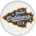 THE GREAT OUTDOORS USA WHITE TIRE COVER